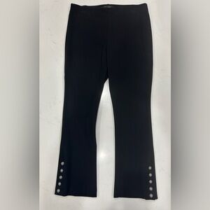 Karen Kane Black Stretch Pants w/ embossed silver buttons